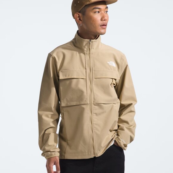 The North Face Jacket Mens Medium Khaki Willow Stretch Full Zip Pockets - Picture 1 of 13